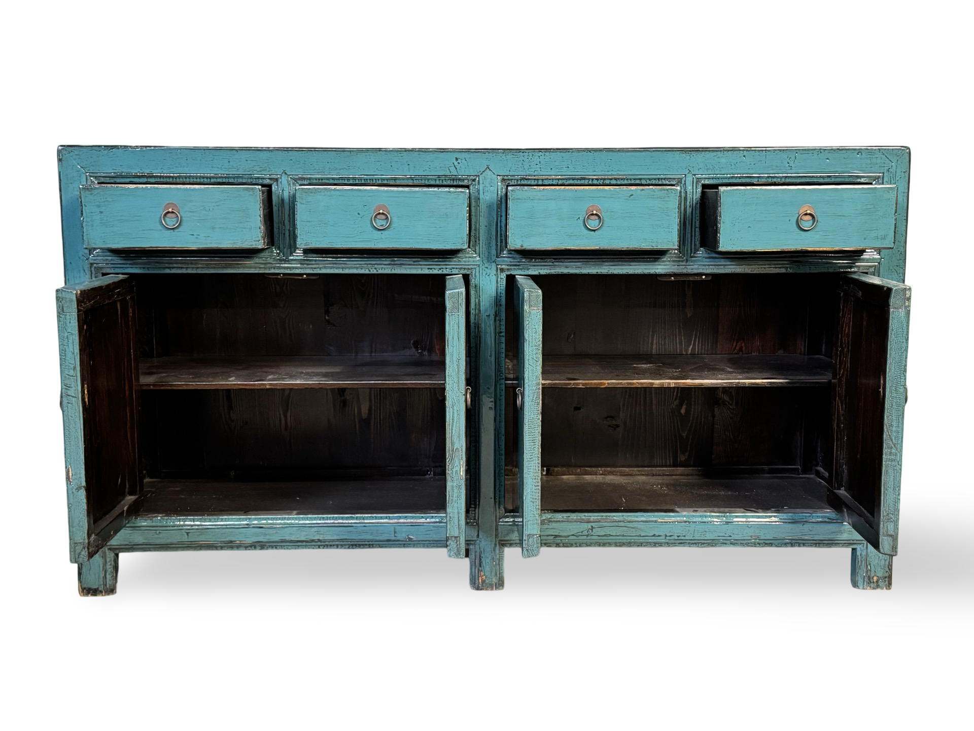 Dressoir 4 deur 3 lades blauw uniek Dressoir 4 deur 3 la blauw uniek