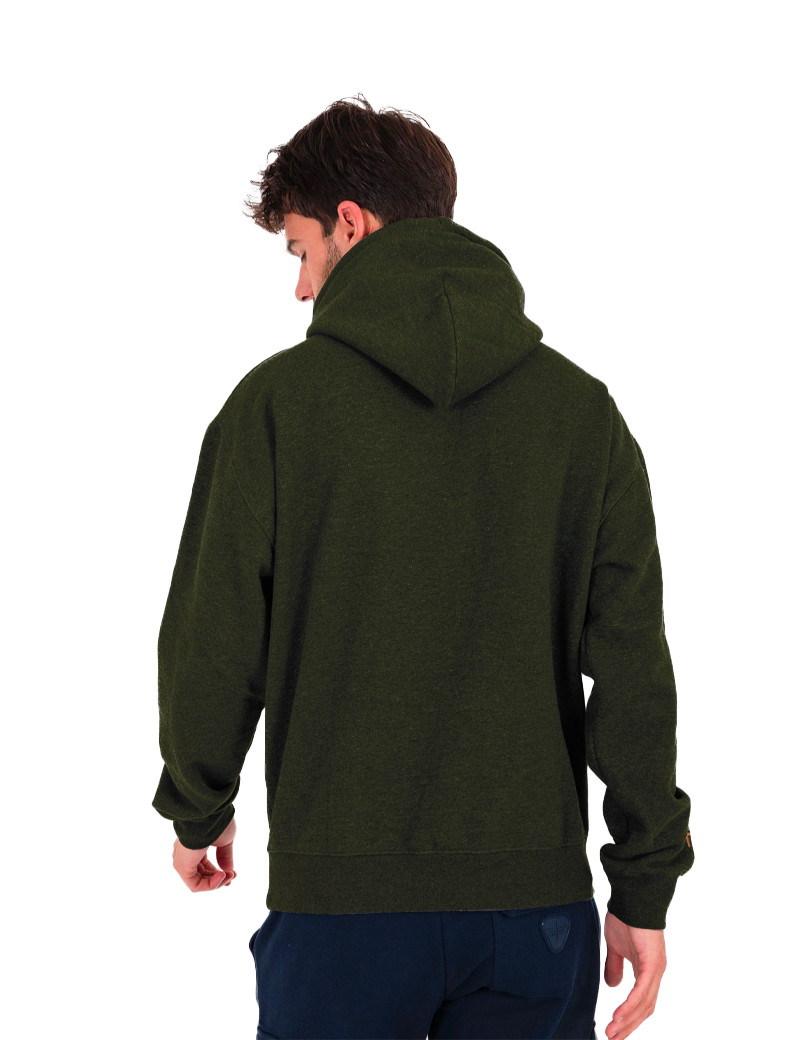 GERTRUDE&GASTON SWEAT HOMME ANTONIN CAPUCHE LOGO KAKI