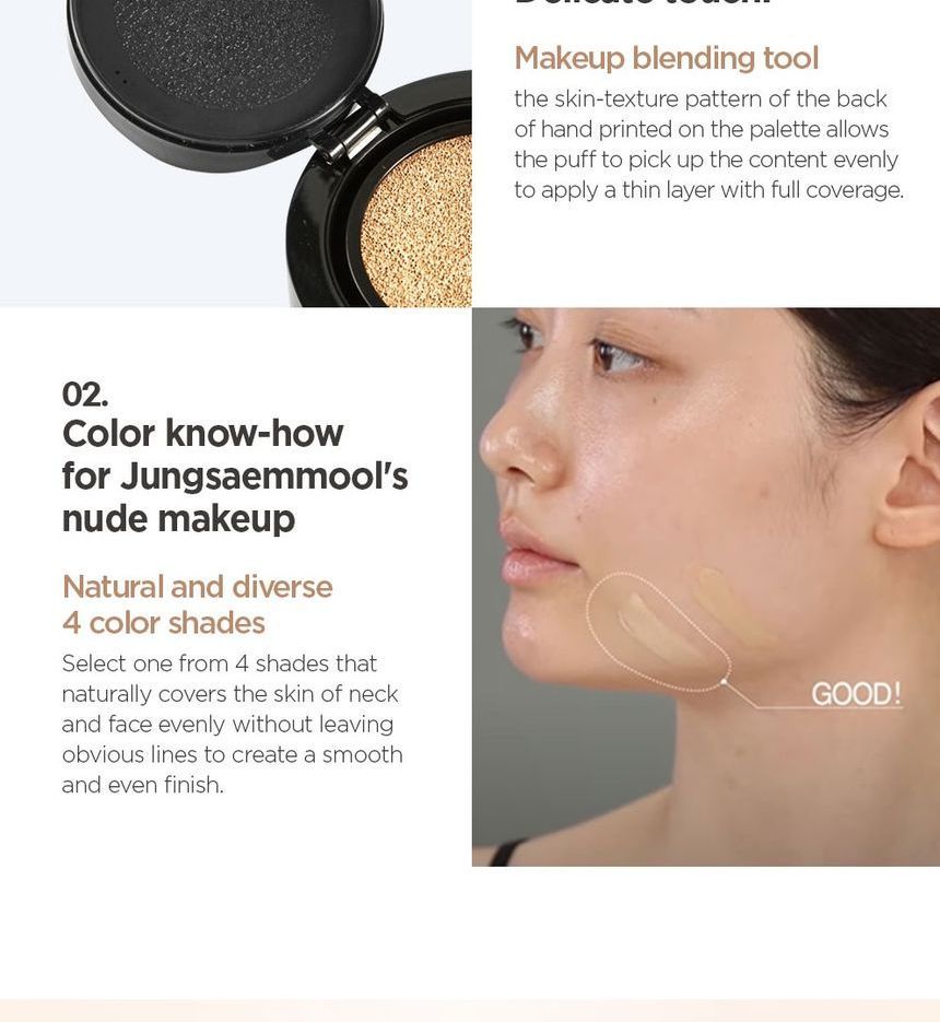 JUNG SAEM MOOL - Essential Skin Nuder Long Wear Cushion Set - 4 kleuren