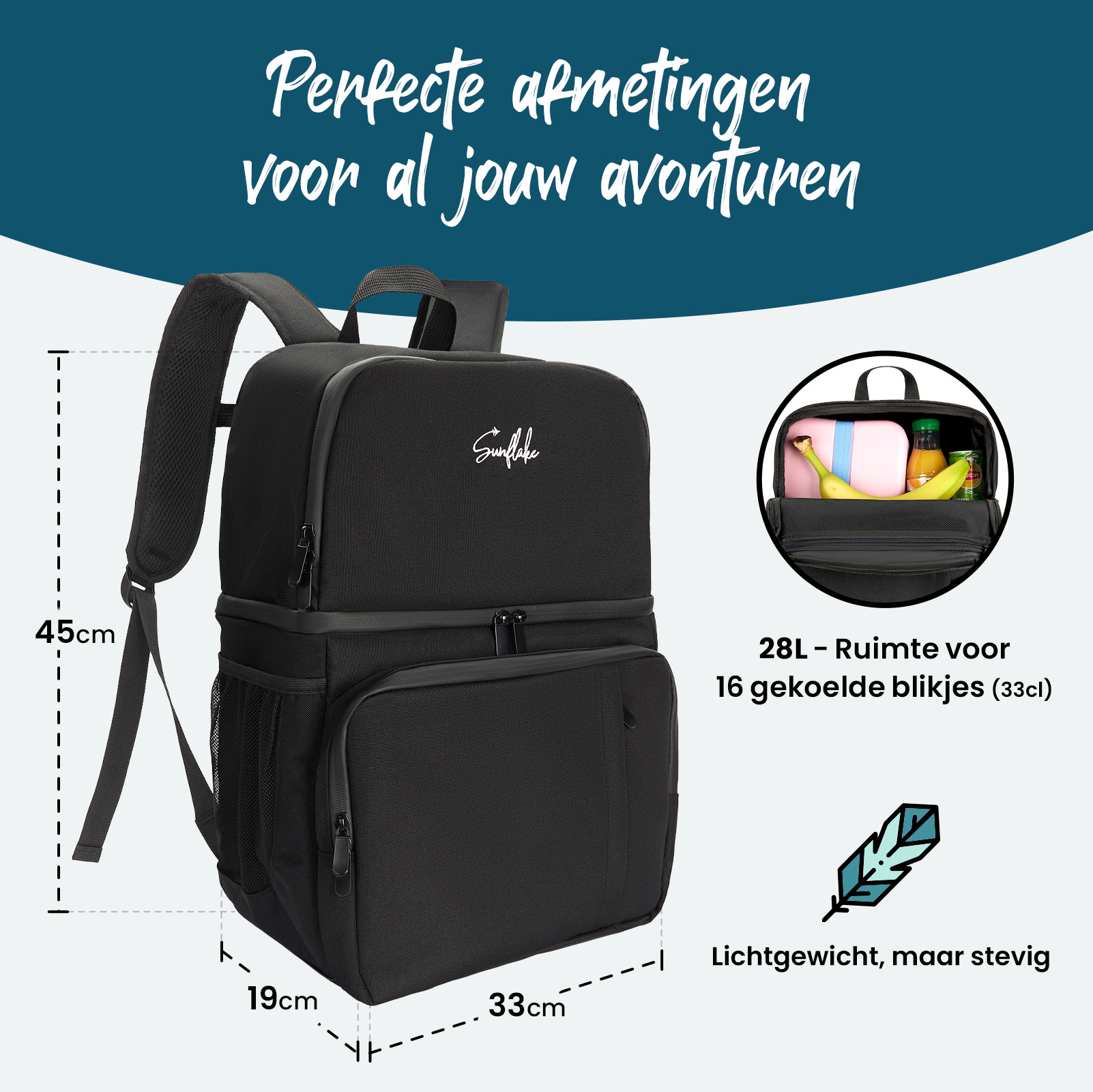 Sunflake 28 liter koelrugzak