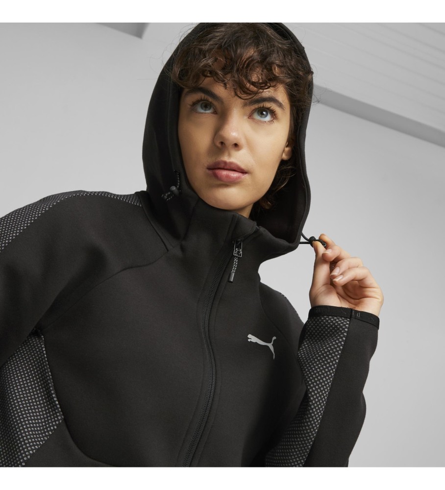 Moletom Puma Evostripe com zíper, preto