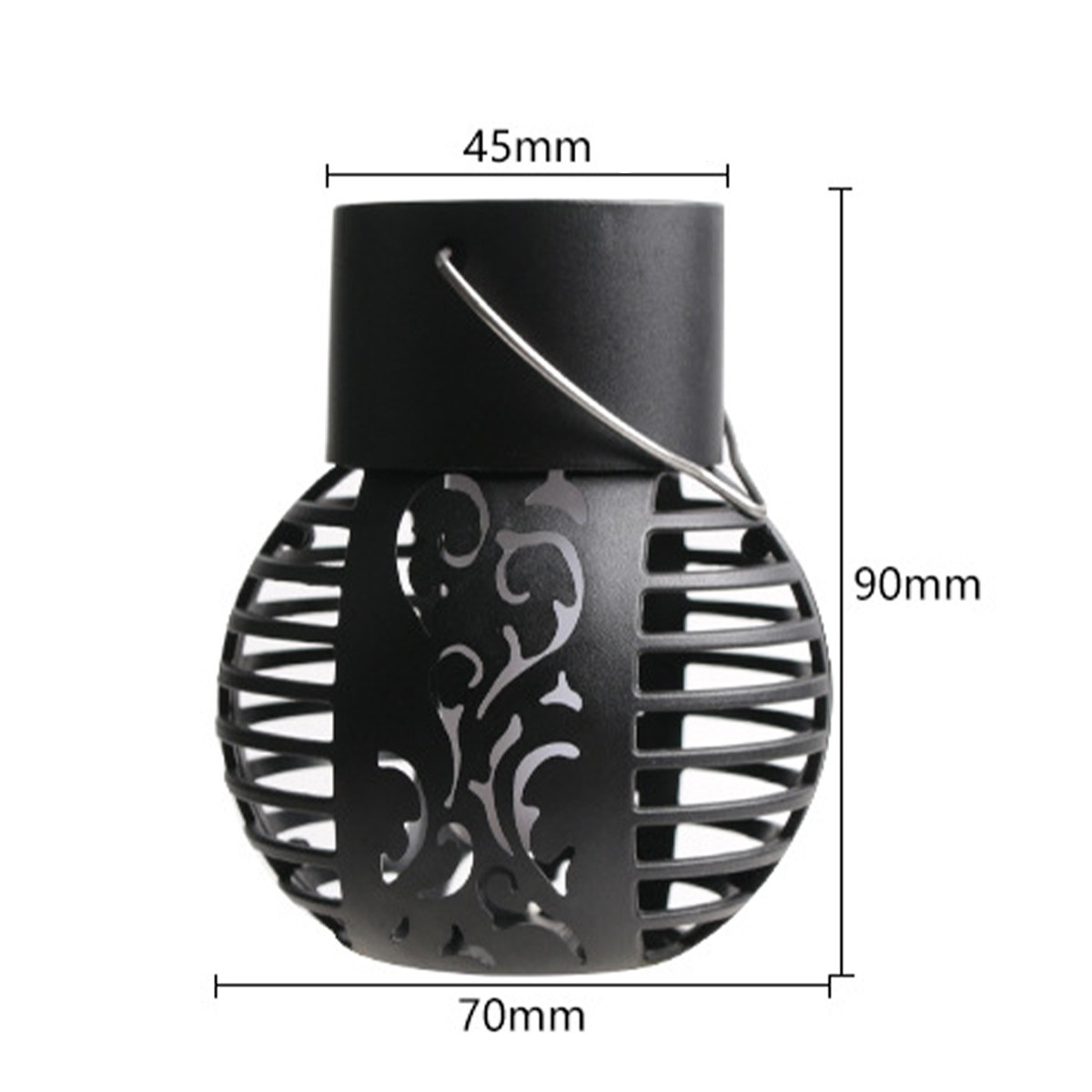 (9x7cm) LED Solar Lampe Outdoor Laterne Deko Flackernde Gartenleuchte Spritzwassergeschützt IP44 - Warmweiss