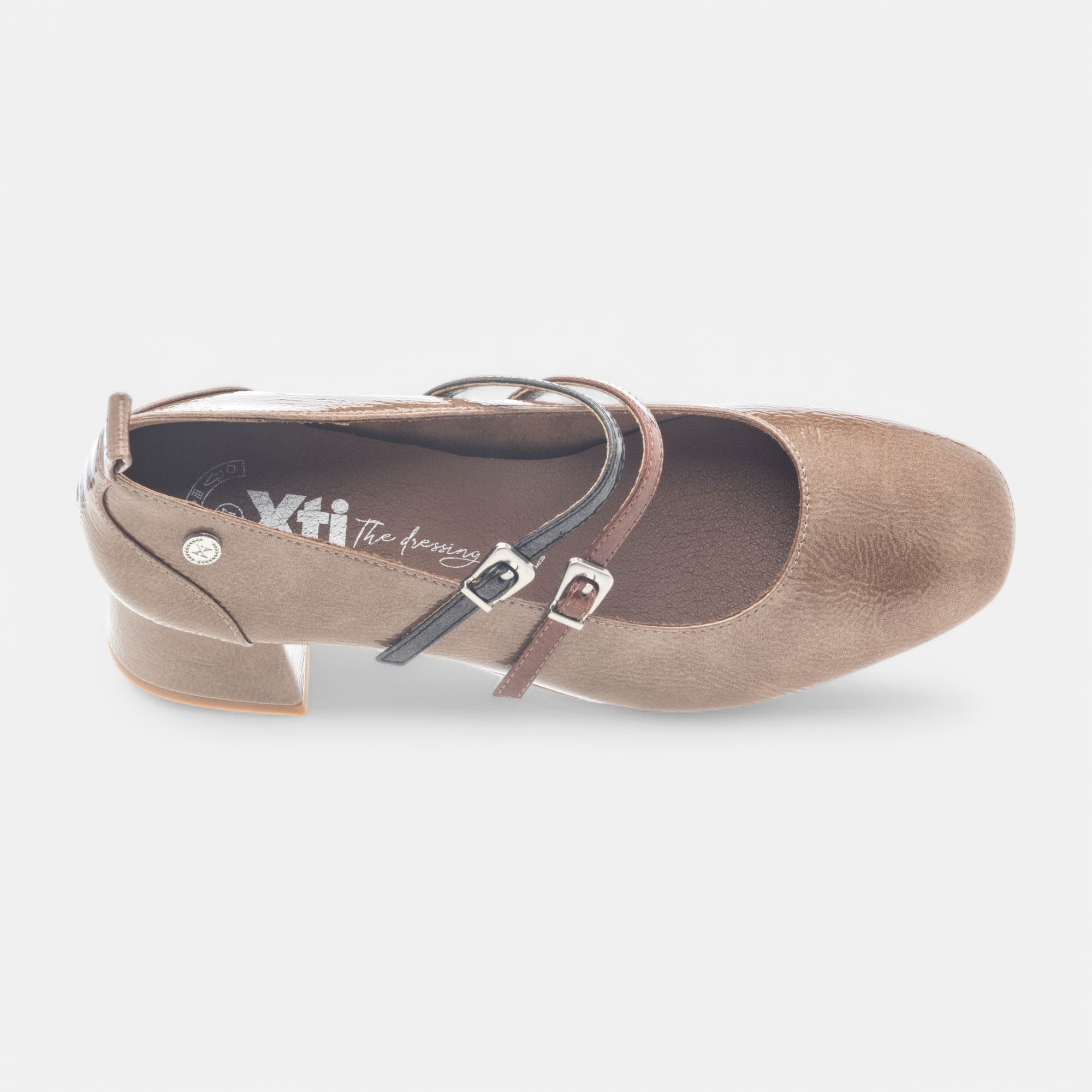 Babies à talon Femme beige