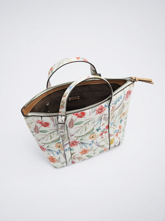 Estampado Floral Shopper - Coral