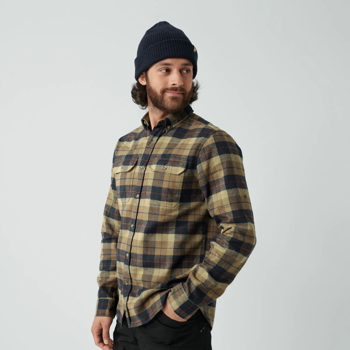 Fjällräven Men's Singi Heavy Flannel Shirt Super Grey/Stone Grey