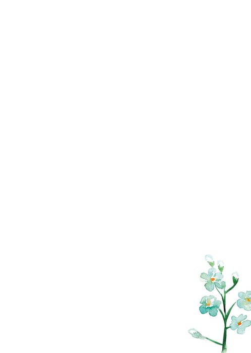 Michelle Dujardin | Verjaardagskaart | Blauwe bloemen