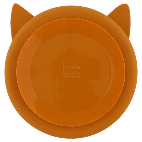 Assiette avec ventouse en silicone et compartiments Mr. Fox - Orange - TRIXIE