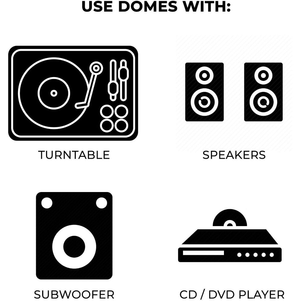 Soundrise Domes (4-Pack) isolerende voetjes voor mediaspelers & luidsprekers