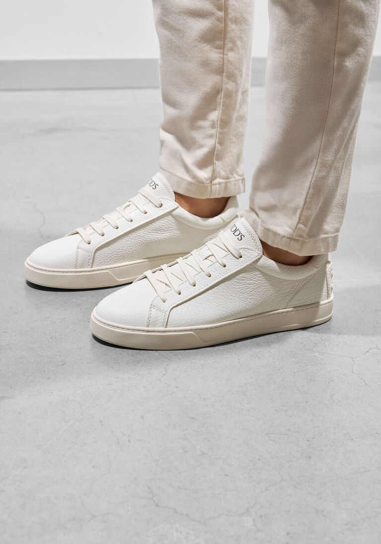 witte tod's lage sneakers allacciata cassetta 04l