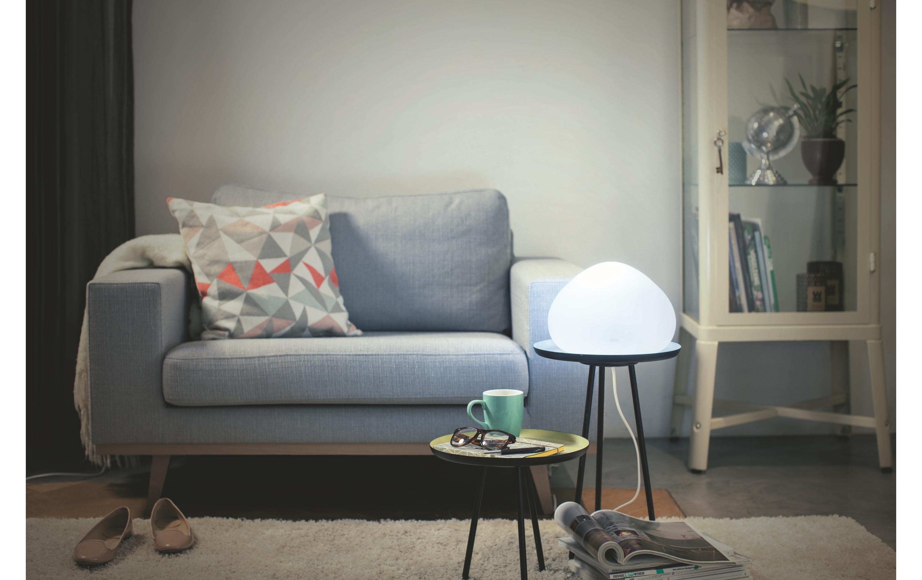 Tischleuchte White Ambiance, Wellner, E27, 8 W, Weiss<br>Tischleuchte