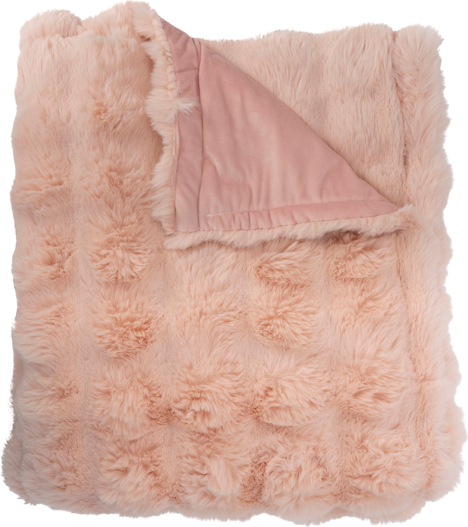 Intratuin plaid Romy roze 160 x 140 cm