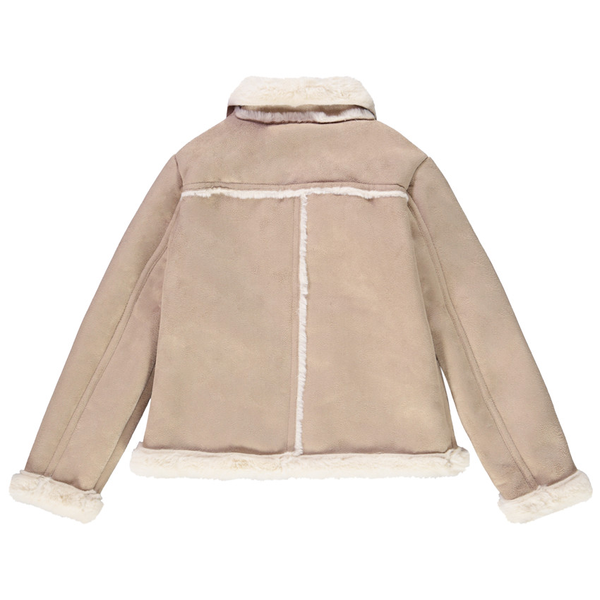 Perfecto en suédine et fourrure en sherpa pour fille