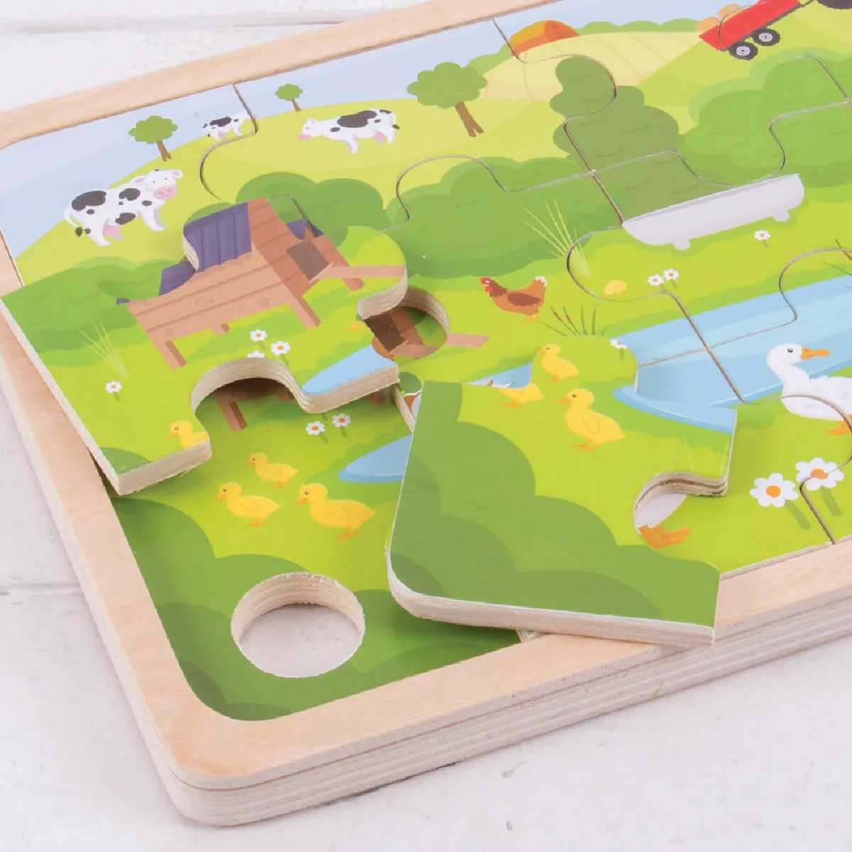 Bigjigs Toys Puzzle Ferme en Bois