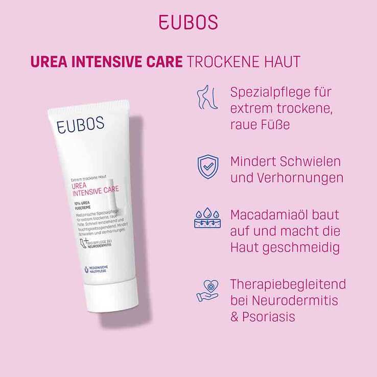 Eubos Trockene Haut Urea 10% Fußcreme, 100 ml