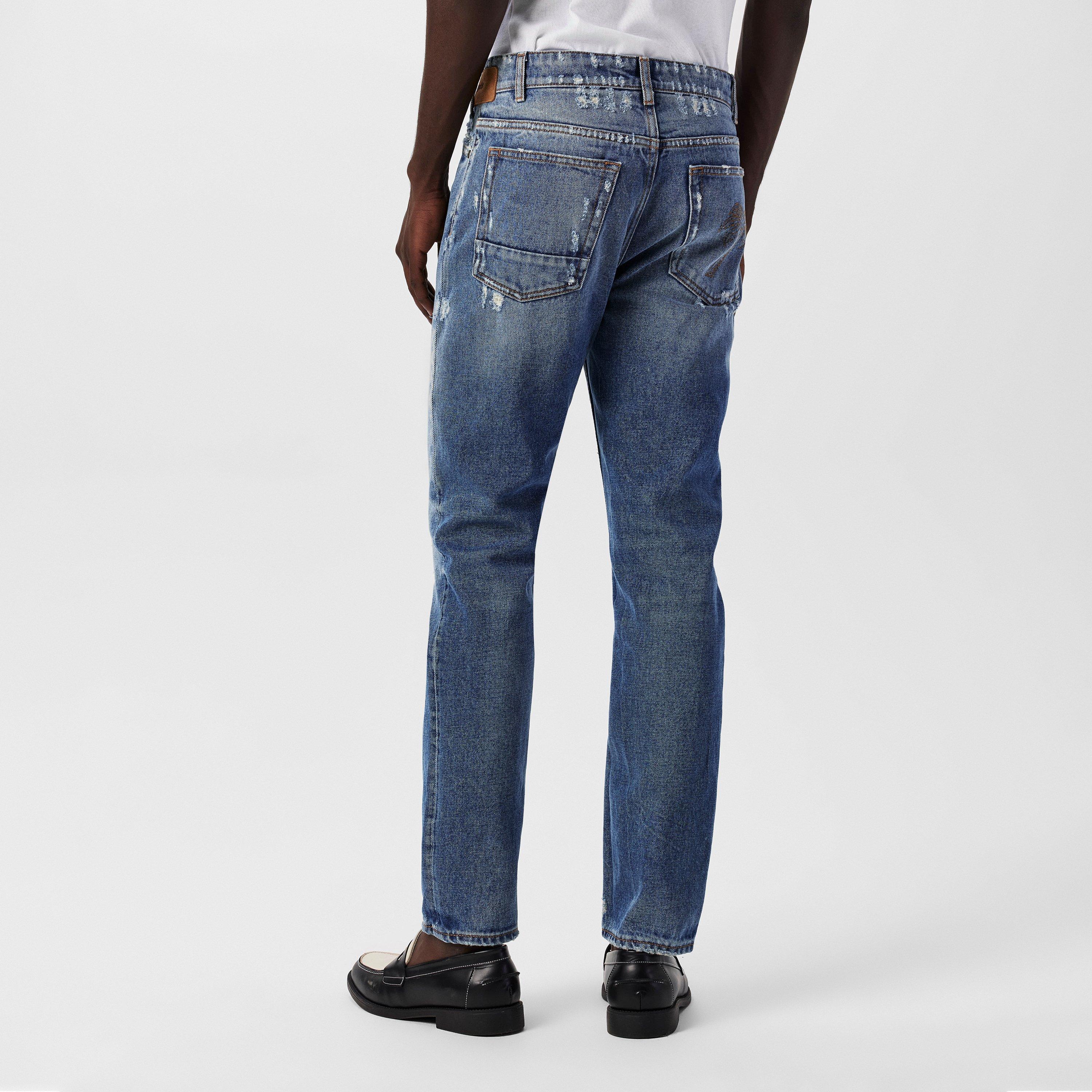Palm Angels Mid Waist Regular Jeans