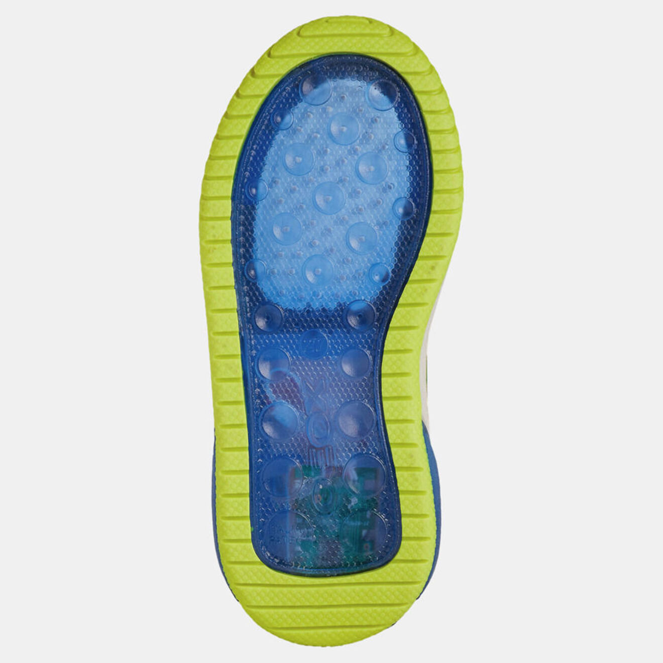 Geox Baskets Inek à scratchs bleu/jaune
