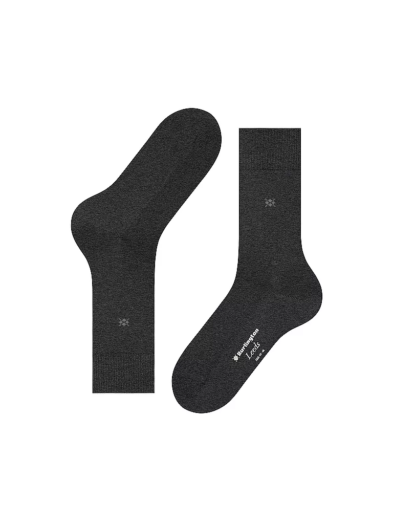 BURLINGTON Herren Socken LEEDS asphalt mel grau