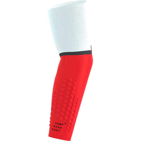 Manchon de compression COMPRESSPORT ARMFORCE ULTRALIGHT WHITE/FLUO RED