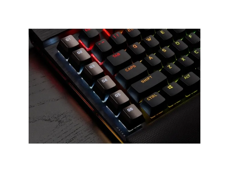 CORSAIR | K100 RGB - tastatur - bagbelyst - USB - Nordisk - tastaturkontakt: CORSAIR OPX RGB
