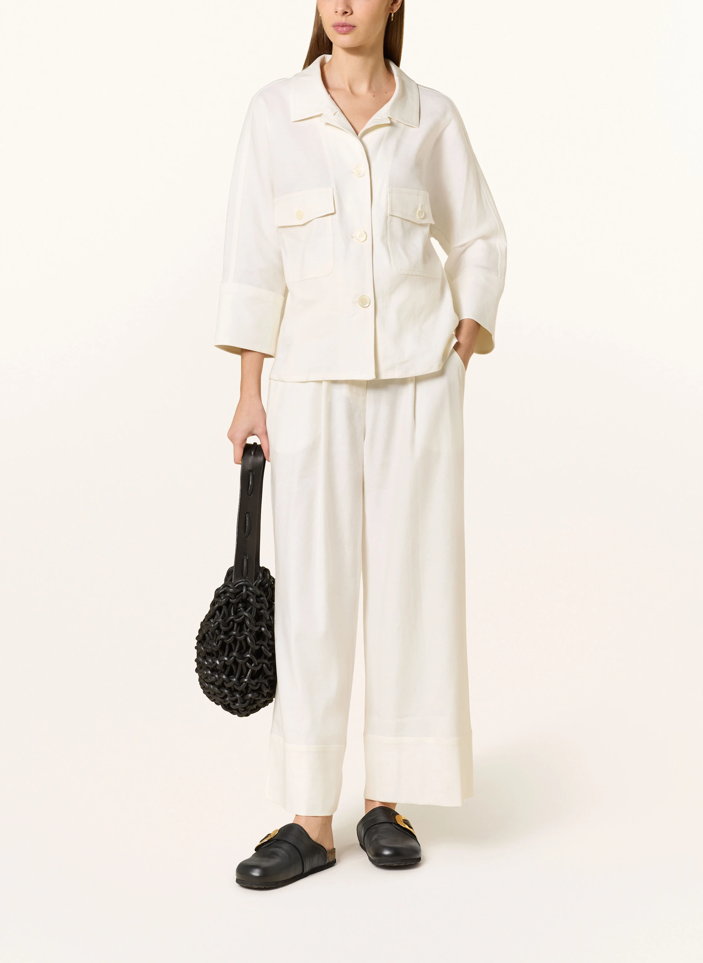 MORE Overjacket mit Leinen und 3/4-Arm