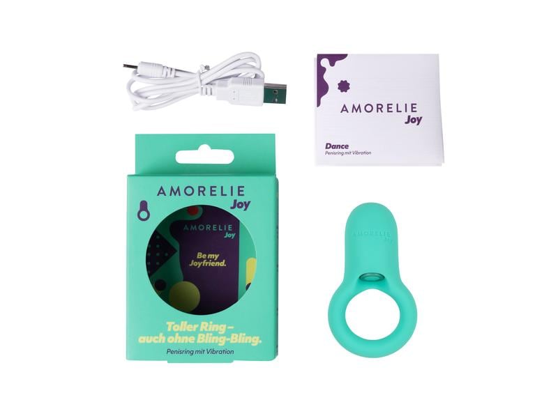 Amorelie Penisring mit Vibration «Dance» Türkis Hochwertiges Sextoy