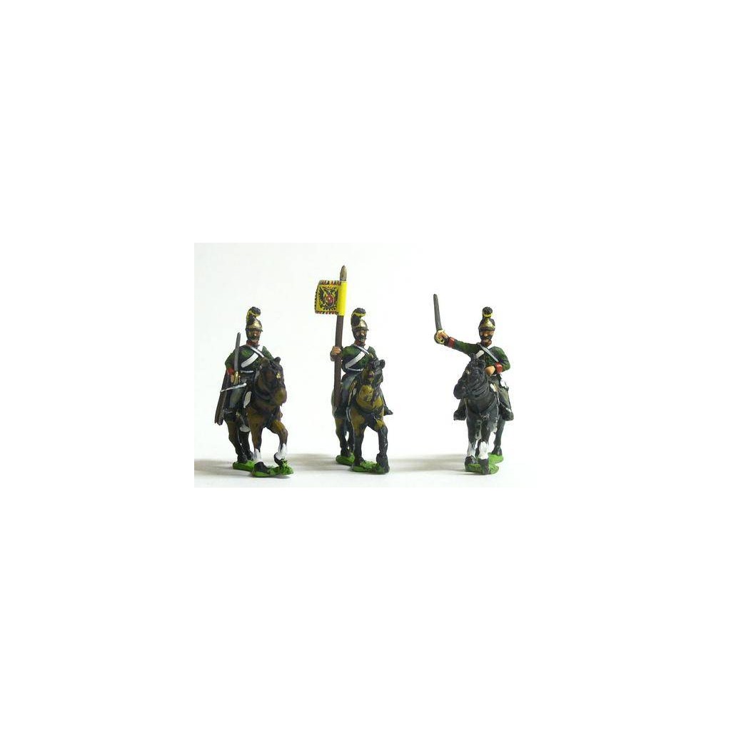 Austrian Cavalry 1805-14: Command: Dragon: Officer, Standard Bearer & Trumpeter