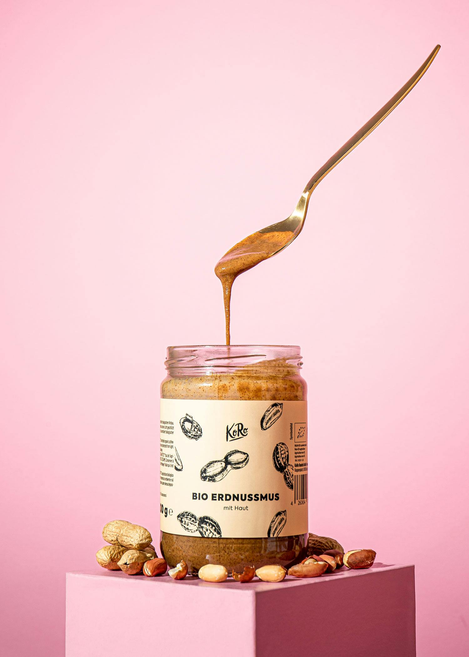 Bio Erdnussmus mit Haut 500 g