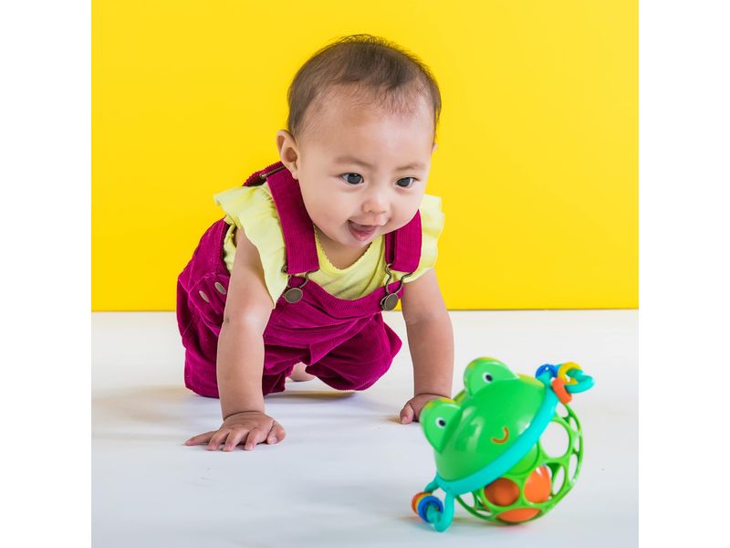 Oball Beschäftigungsspielzeug Frosch Greifball Grün Bunter Frosch-Greifball mit Glocken