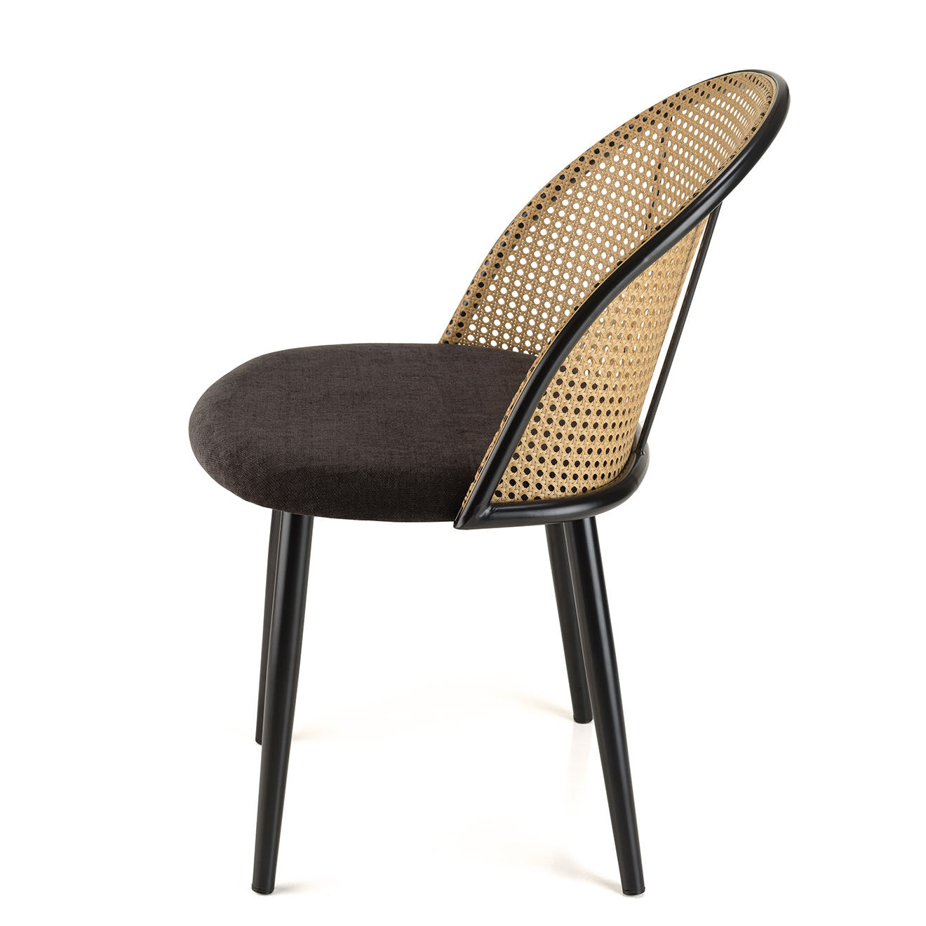 Macabane 2 Chaises Léa noires - 51x60x78 cm