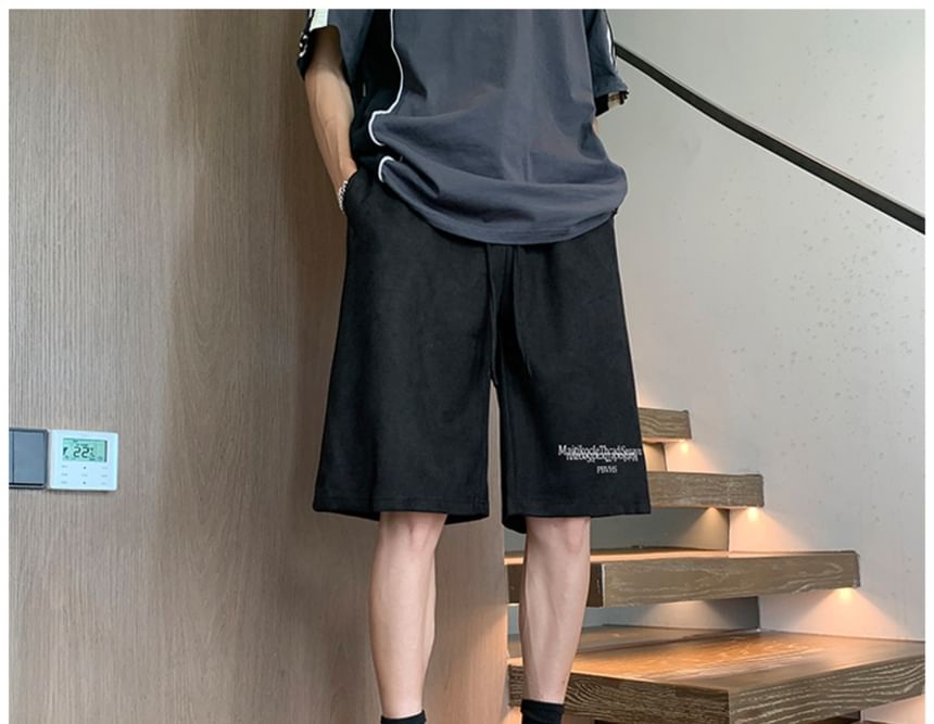Trimecca - Shorts met trekkoord en letters
