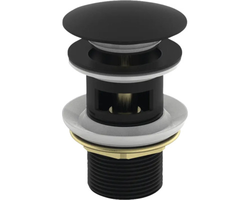 Jungborn 1 1/4 inch afvoerklep, compatibel met OMEGA, LAMBDA en IOTA, matzwart