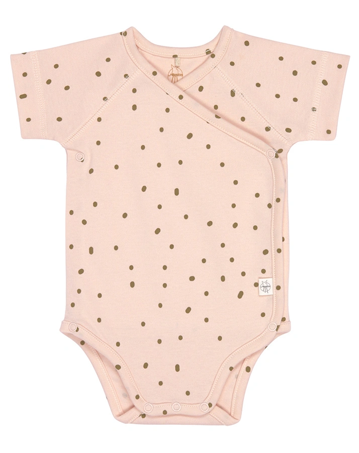 Kurzarm-Body DOTS in powder pink
