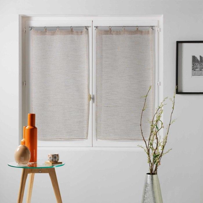 PAIRE DROITE ANNEAUX 2X60X120CM MILZA BEIGE