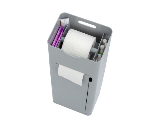 WENKO - Dérouleur papier toilette Combiné wc modèle imon - gris