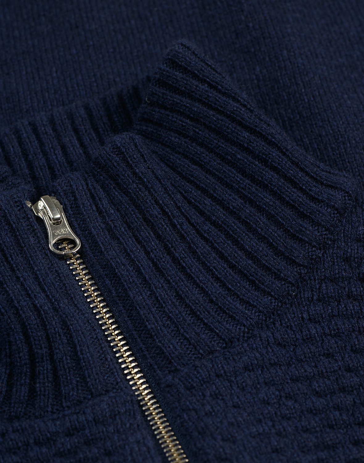 Cardigan met ritssluiting in lamswol voor heren