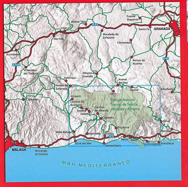 SIERRAS TEJEDA ALMIJARA AND ALHAMA 1 40 000