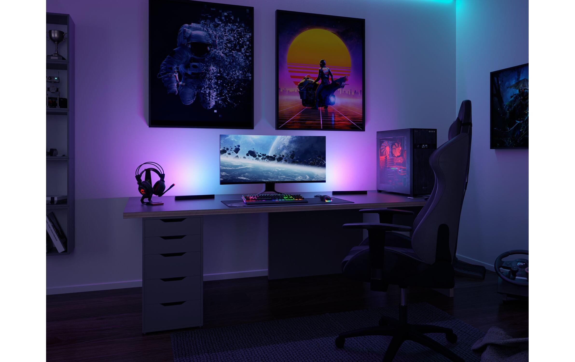 EntertainLED Lightbar Dynamic RGB, 30 cm, Schwarz, 2er SetLED-Lichtleiste