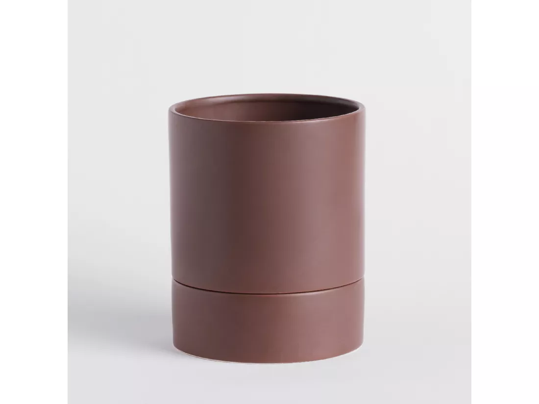 Pot De Fleurs Hannu Brun Moyen 16 x 14
