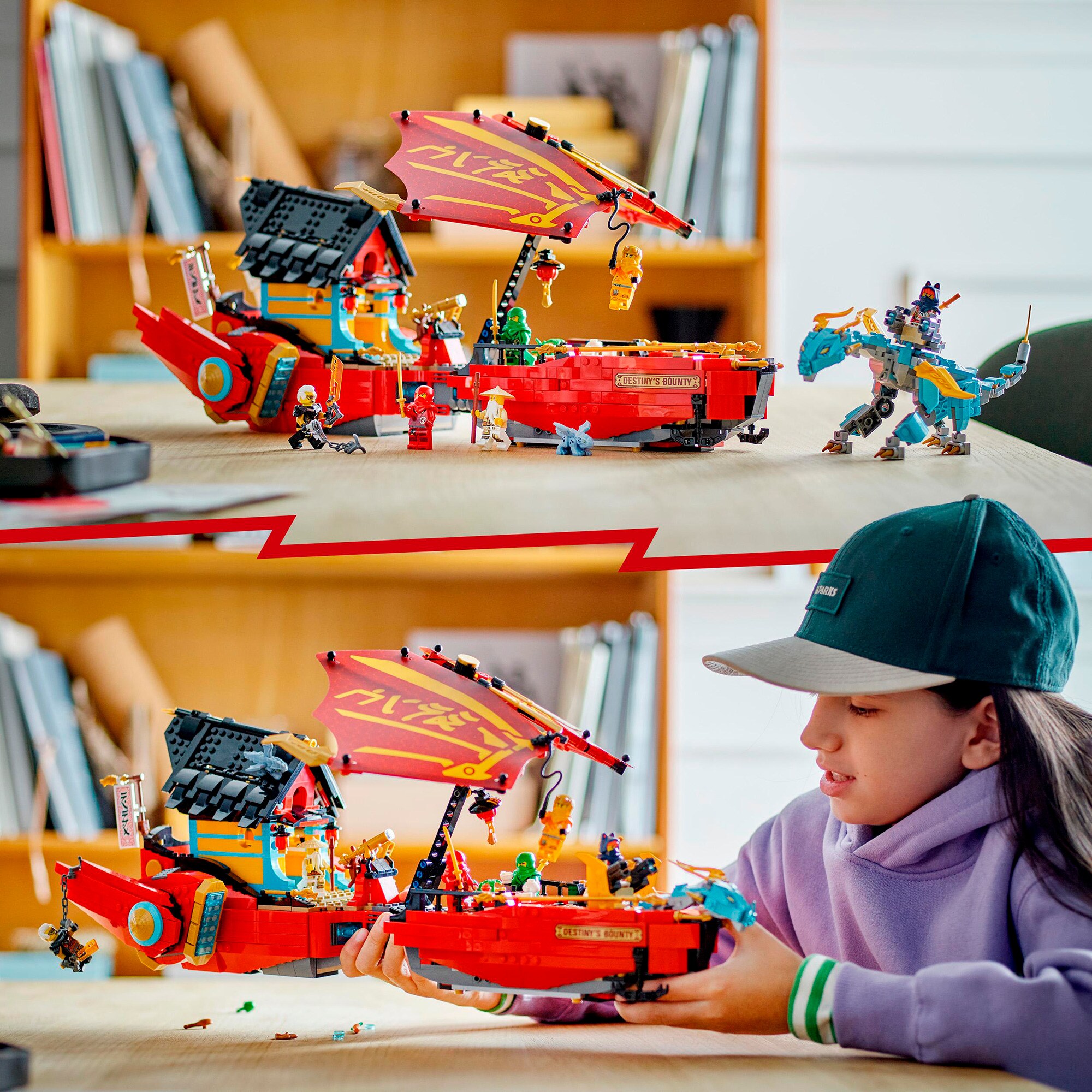 LEGO Konstruktionsspielzeug Ninjago Ninja-Flugsegler im Wettlauf mit der Zeit