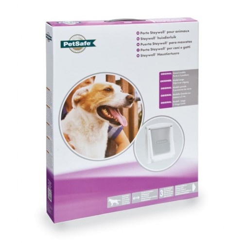 Porta para cães branca de duas vias