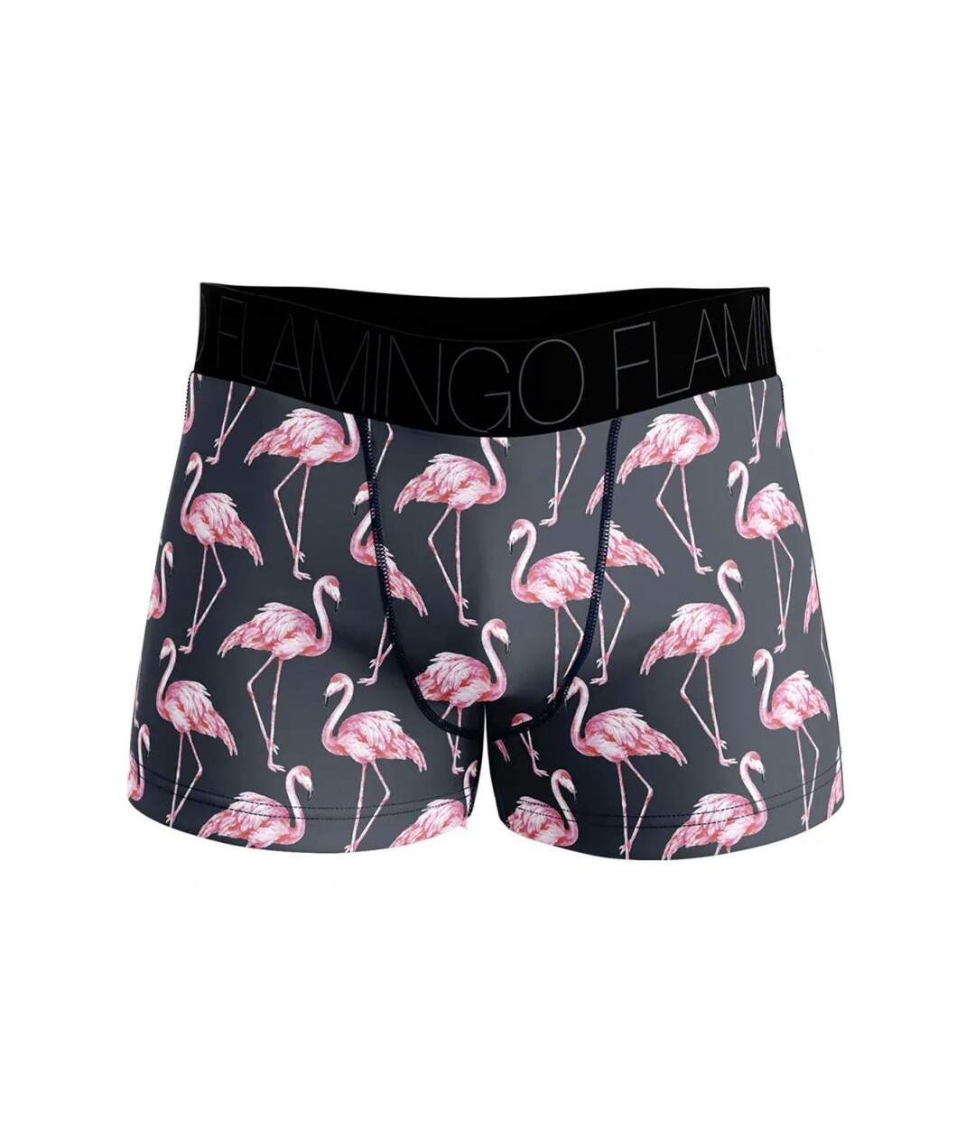 TWINDAY Boxer Homme Microfibre FLAMINGO Noir Rose