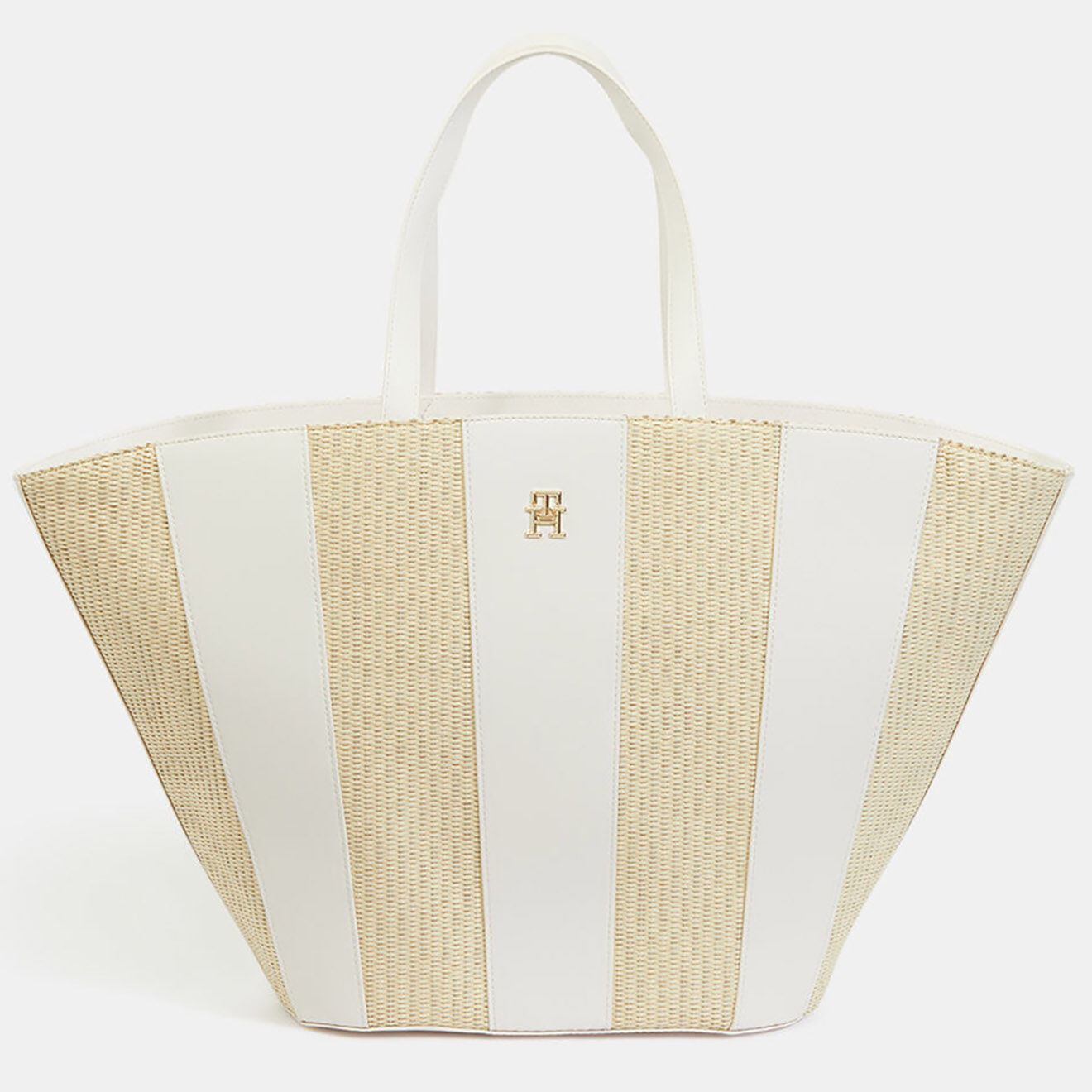 Tommy Hilfiger Sa cabas Summer beige/blanc - 34x61x14 cm