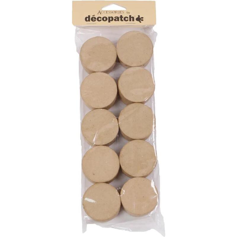 Set 10 petites boîtes rondes 3x15x30cm - Kraft