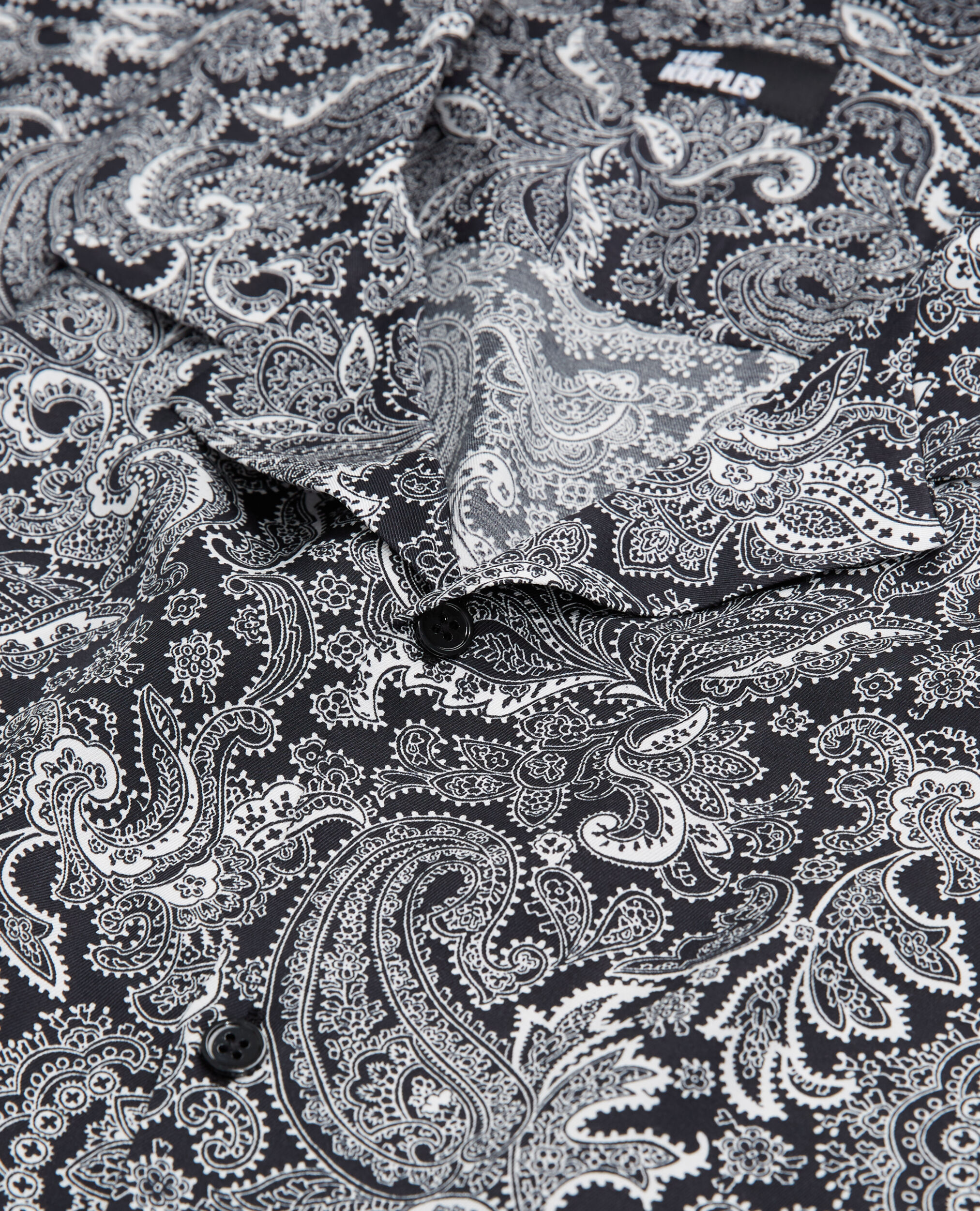 Chemise imprimée blanche et noire