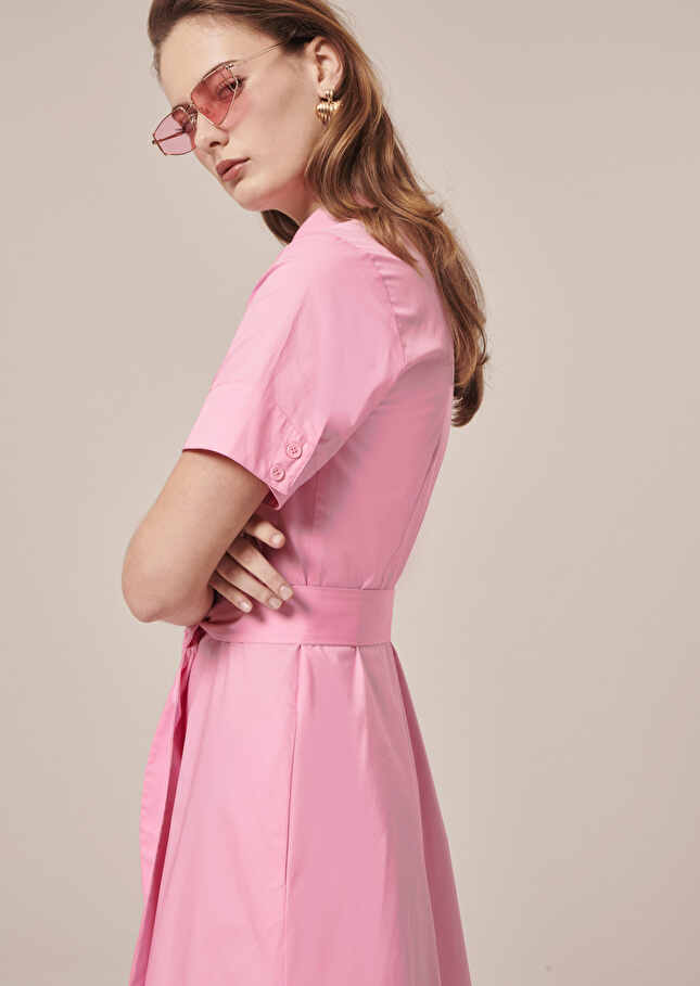 Robe Retronierose en popeline