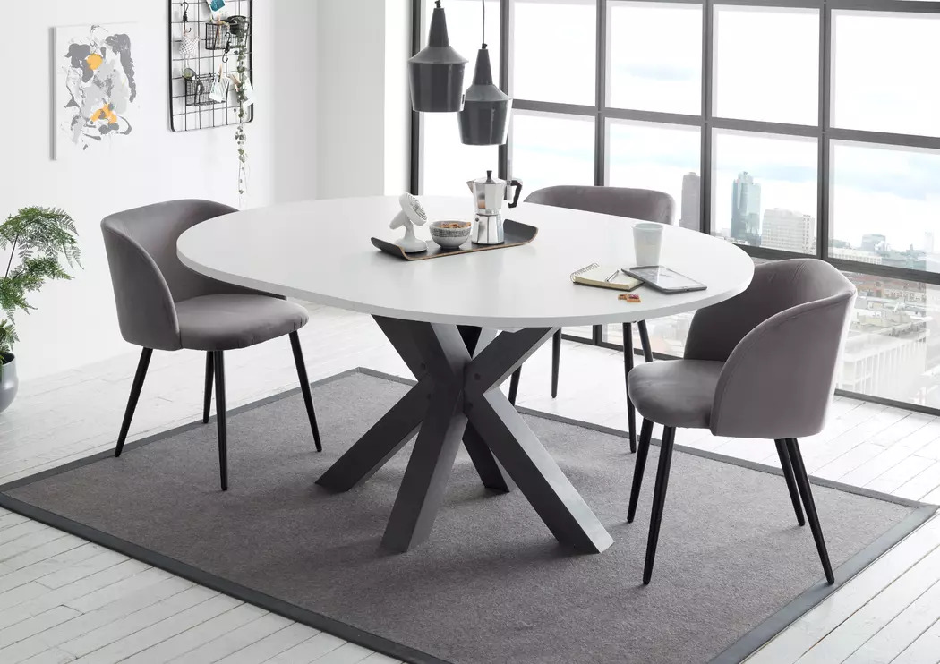 Esstisch mit Auszug Big System Ø 110/150 cm