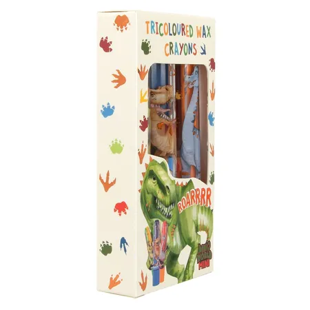Depesche Dino World Mini Dino TricolorWachsmaler Set