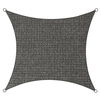 Livin' Outdoor Schaduwdoek Vierkant HDPE Antraciet 360x360 cm