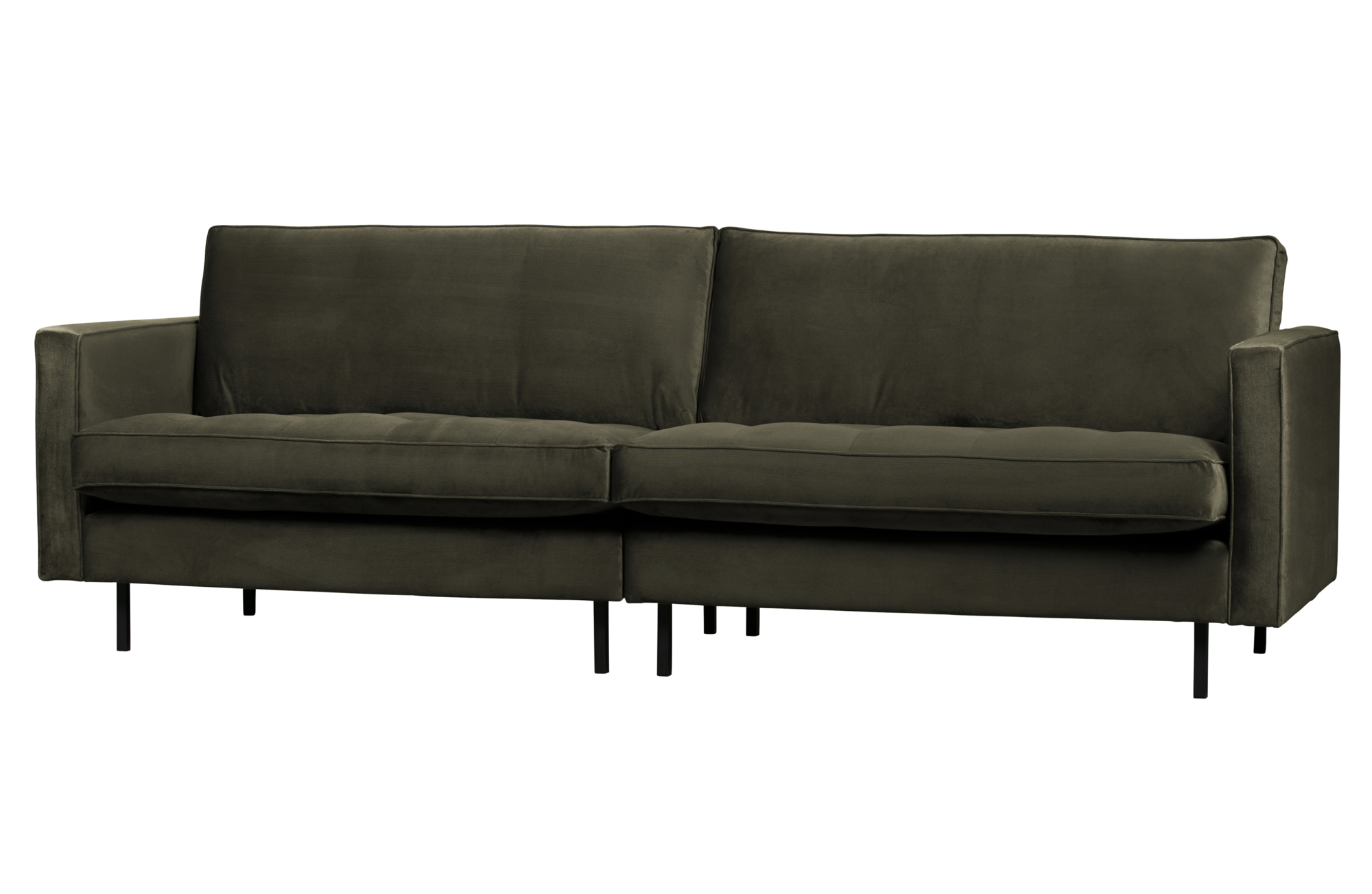 BePureHome 3-zitsbank Rodeo Classic velvet Rodeo Classic Bank 3-zits Velvet - Dark Green Hunter