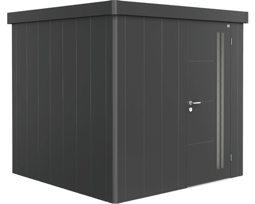 Biohort Neo 2B tuinhuis met standaard deur, 236 x 236 cm, donkergrijs metallic